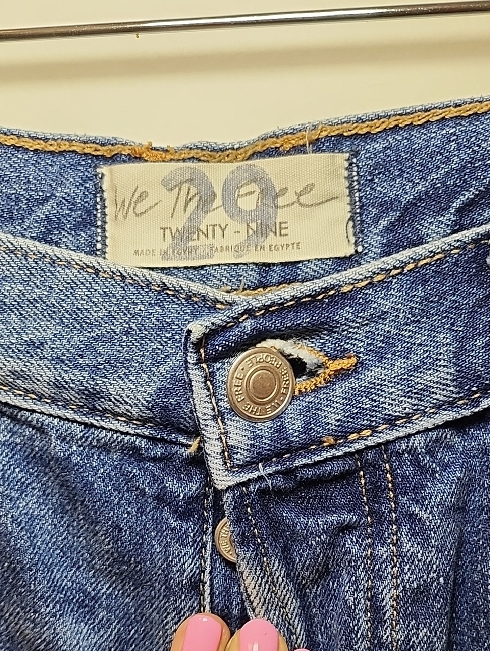 Free People Makai Cutoff Denim Shorts High-Rise Distressed Denim Shorts Blue 29 - Picture 8 of 16